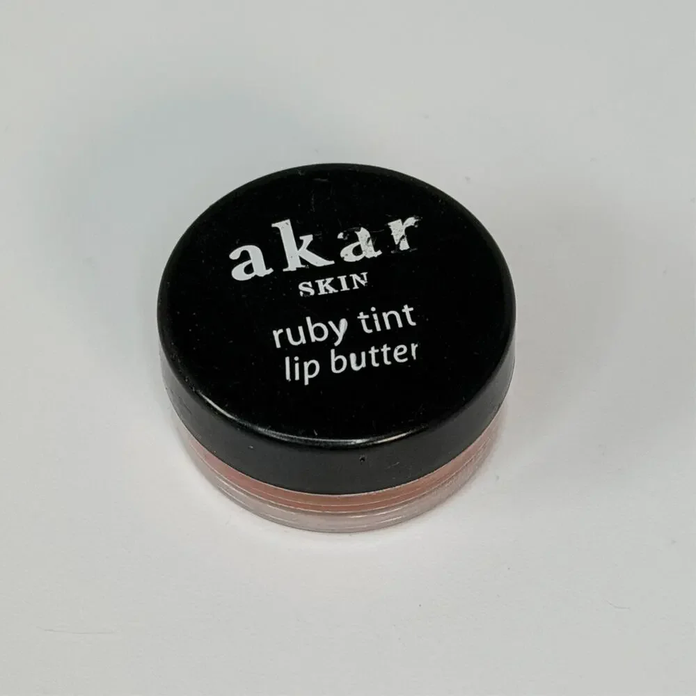 Akar Skin Ruby Tint Lip Butter Balm Red Nourish Hydrate Travel .1 oz 3g New